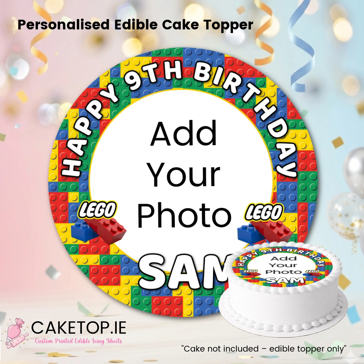 add photo Lego Edible Cake Topper add photo Lego Edible Cake Topper