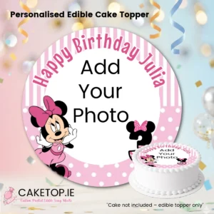 add photo Minnie Mouse Edible Cake Topper