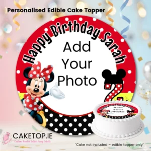 add photo Minnie Mouse Edible Cake Topper