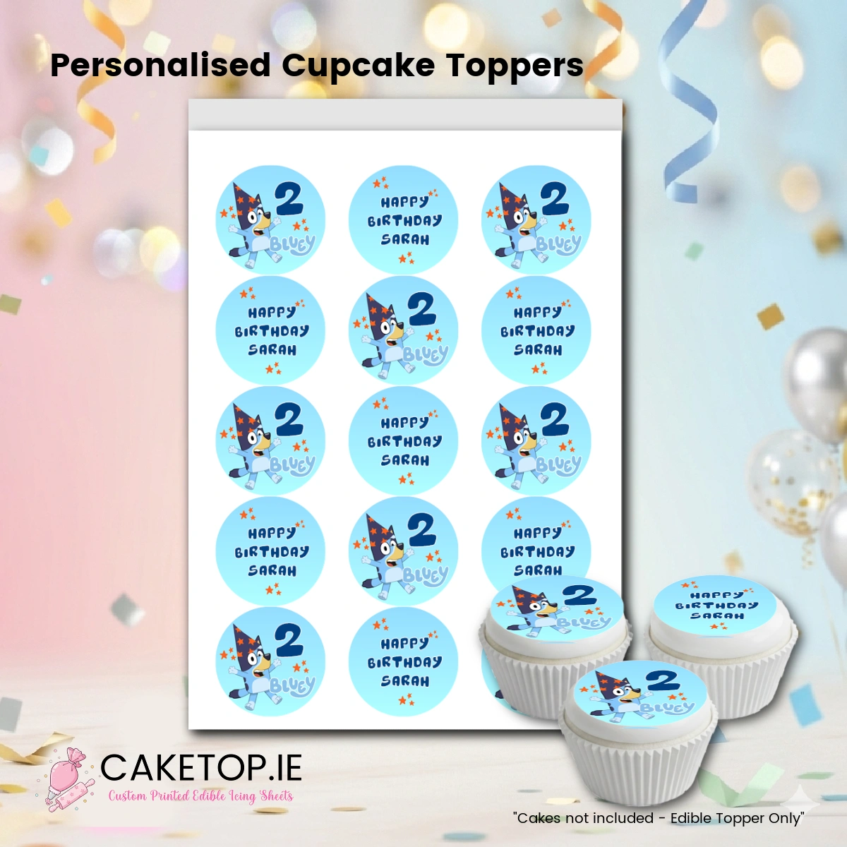 Bluey Edible Cake Toppers Bluey Edible Cake Toppers