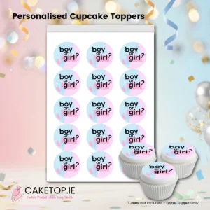 Home Christening & Baby Edible Cupcake Toppers