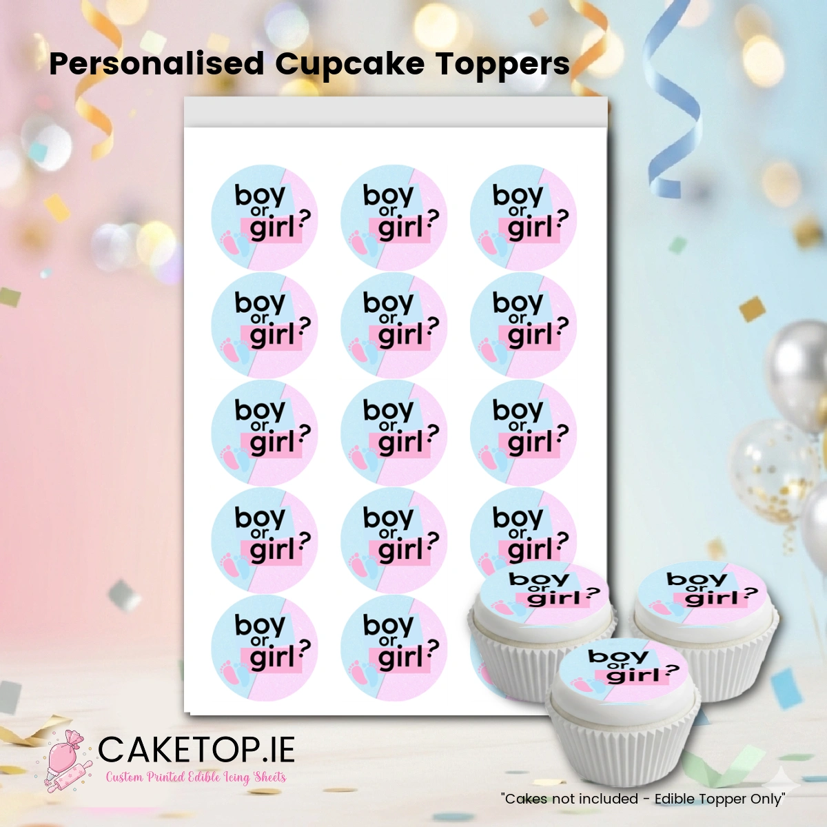 Christening & Baby Edible Cupcake Toppers Christening & Baby Edible Cupcake Toppers