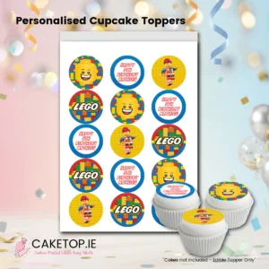 Lego Edible Cupcake Toppers