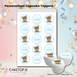 Christening & Baby Edible Cupcake Toppers