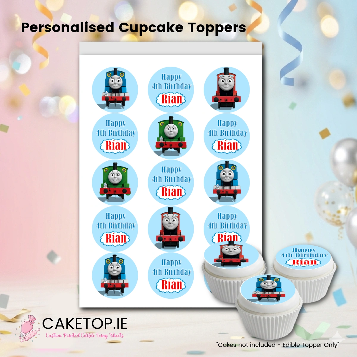 Thomas the tank Edible Cake Toppers Thomas the tank Edible Cake Toppers