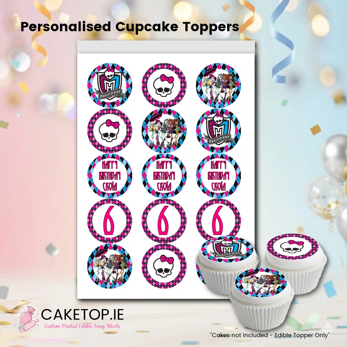 Monster High Edible Cake Toppers Monster High Edible Cake Toppers