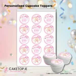 Christening & Baby Edible Cupcake Toppers
