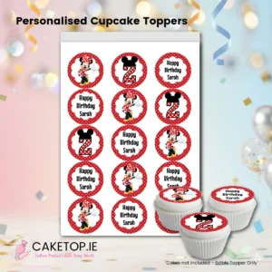 Minnie Mouse Edible Cupcake Toppers