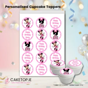 Minnie Mouse Edible Cupcake Toppers