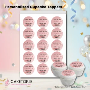 Turning 20 Twice Edible Cake Topper