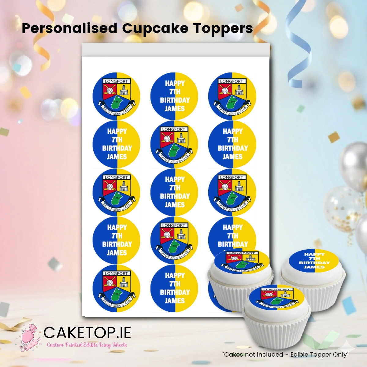 Longford GAA Edible Cake Toppers Longford GAA Edible Cake Toppers