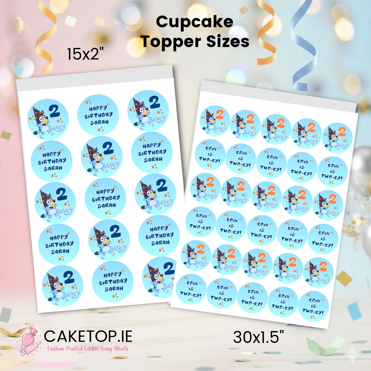 Bluey Edible Cake Toppers Bluey Edible Cake Toppers