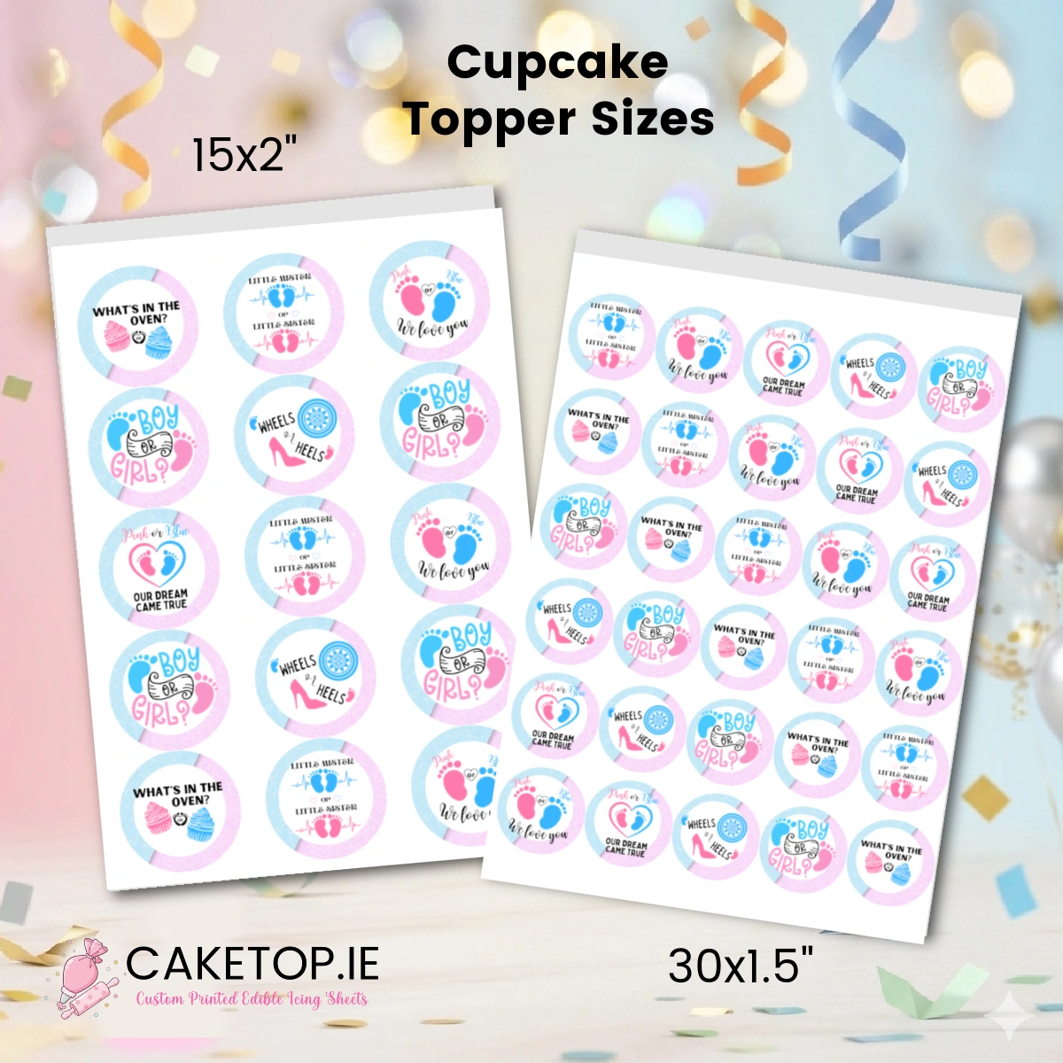 Christening & Baby Edible Cupcake Toppers Christening & Baby Edible Cupcake Toppers