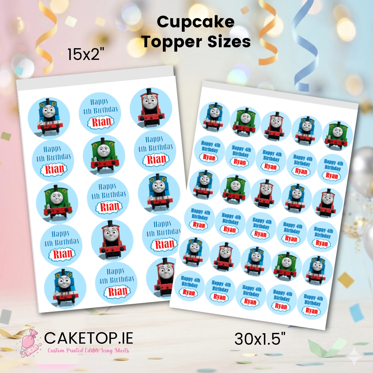 Thomas the tank Edible Cake Toppers Thomas the tank Edible Cake Toppers