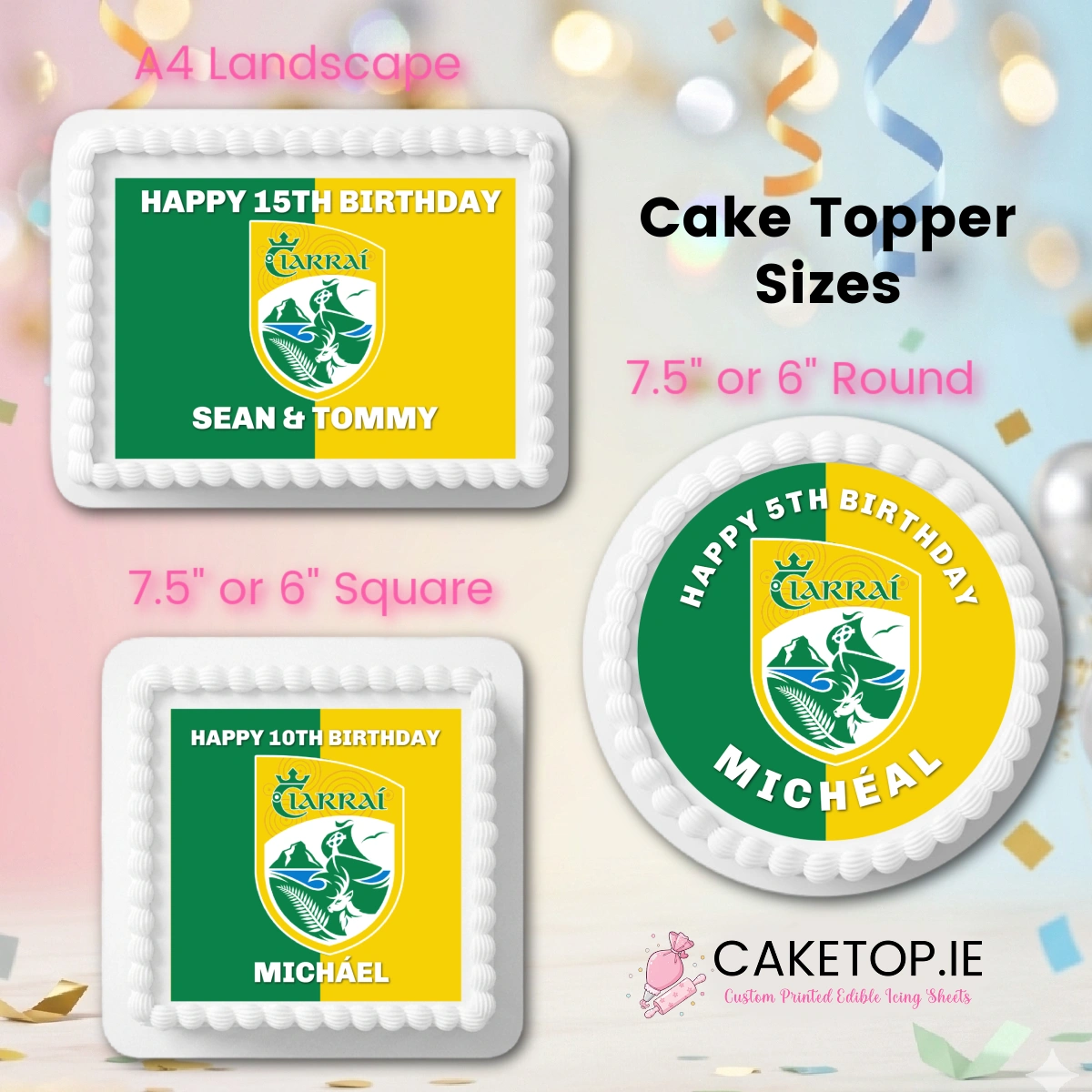 Kerry GAA Edible Cake Topper Kerry GAA Edible Cake Topper