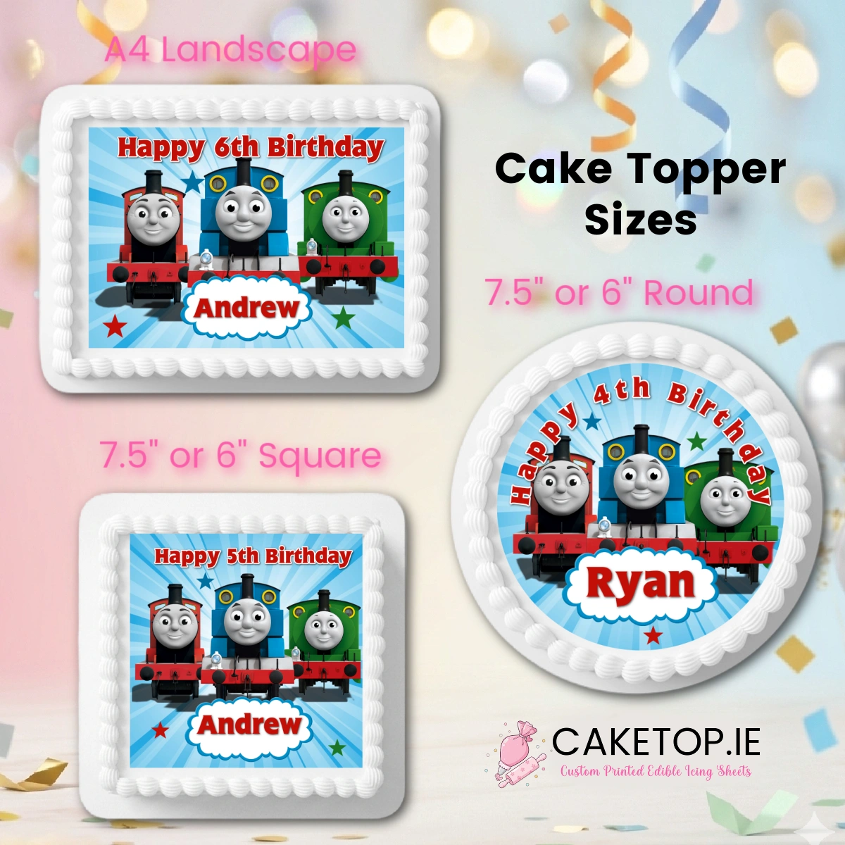 Thomas the tank Edible Cake Toppers Thomas the tank Edible Cake Toppers