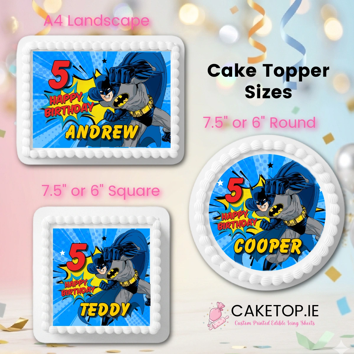 Superheros Edible Cake Topper Superheros Edible Cake Topper