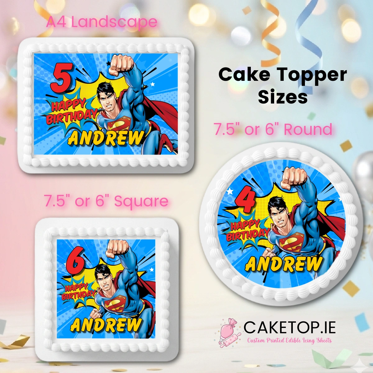 Superheros Edible Cake Topper Superheros Edible Cake Topper