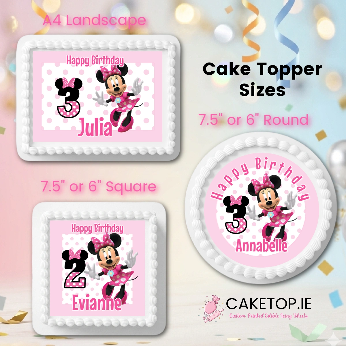 Minnie Mouse Edible Cake Topper Minnie Mouse Edible Cake Topper