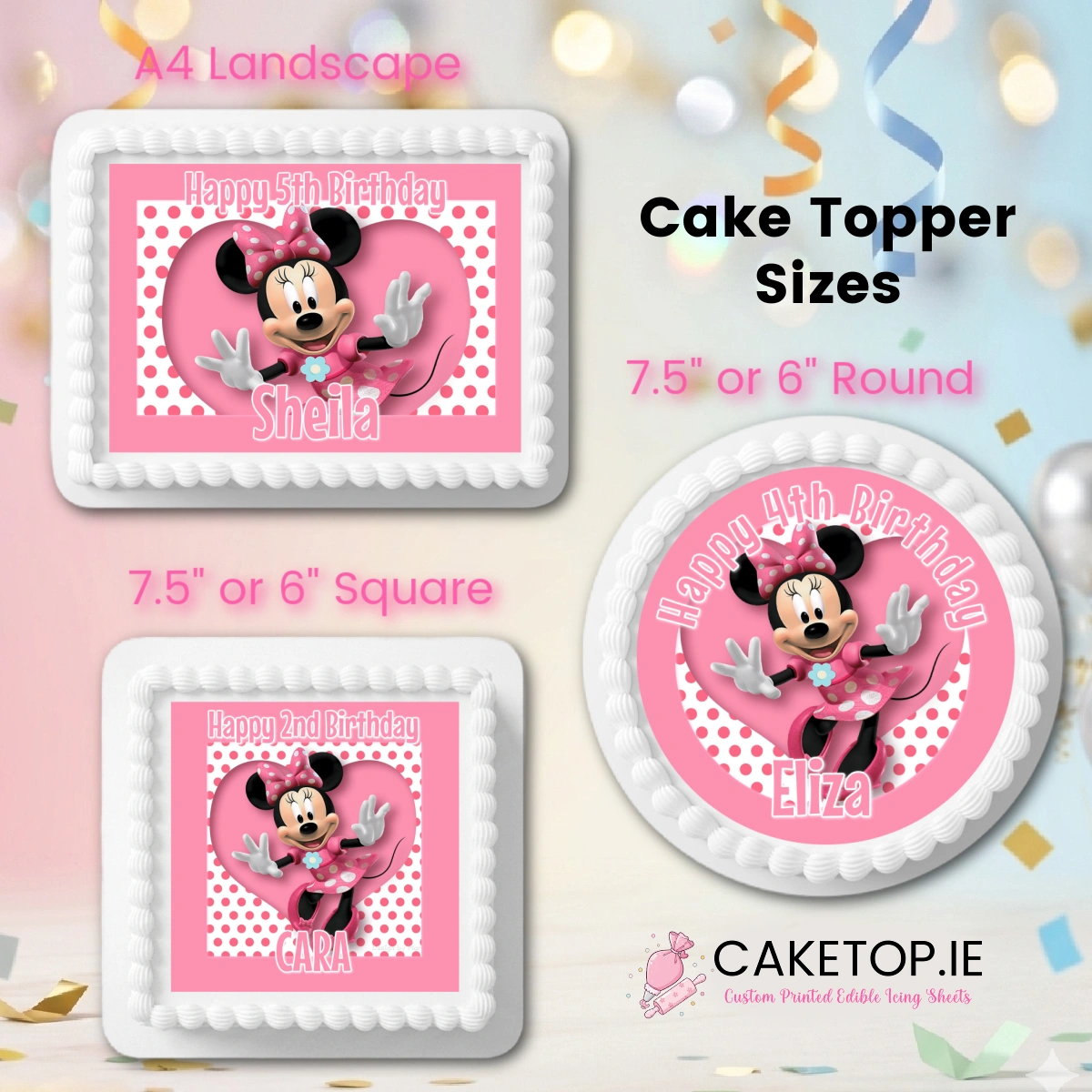 Minnie Mouse Edible Cake Topper Minnie Mouse Edible Cake Topper