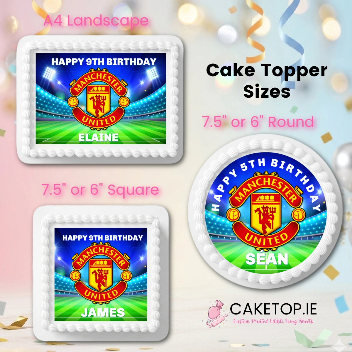 Man united Edible Cake Topper Man united Edible Cake Topper