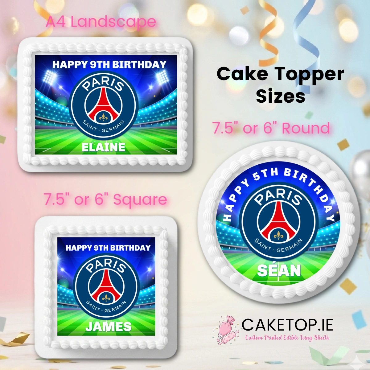 PSG Edible Cake Topper PSG Edible Cake Topper