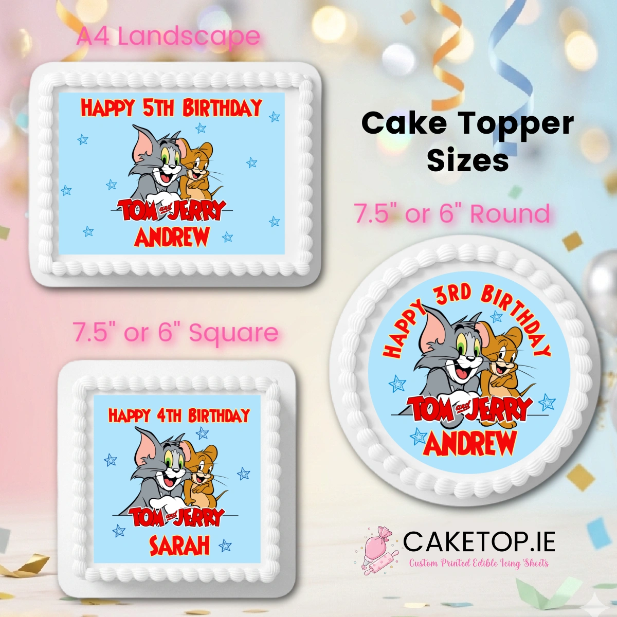 Tom & Jerry Edible Cake Topper Tom & Jerry Edible Cake Topper