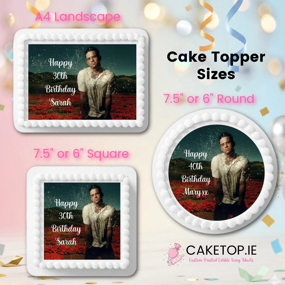 Robbie Williams Edible Cake Topper Robbie Williams Edible Cake Topper