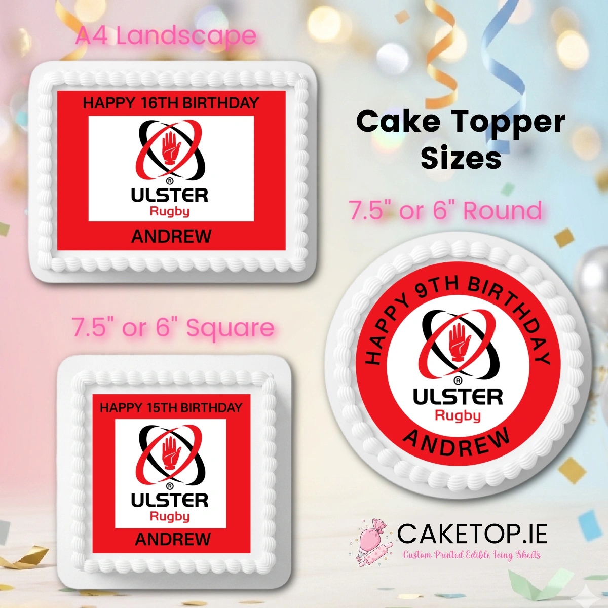 Rugby Edible Cake Topper Rugby Edible Cake Topper