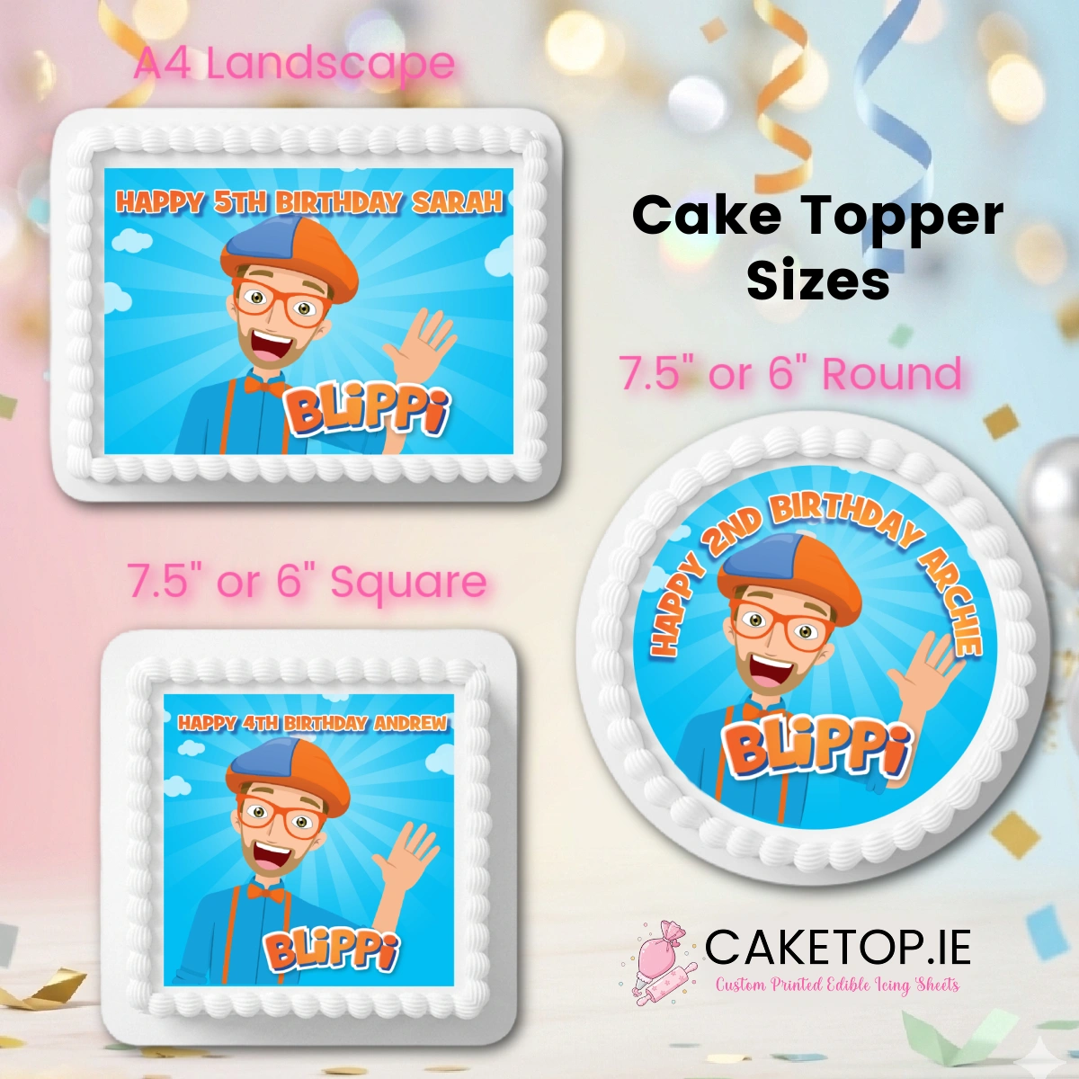 Blippi Edible Cake Toppers Blippi Edible Cake Toppers