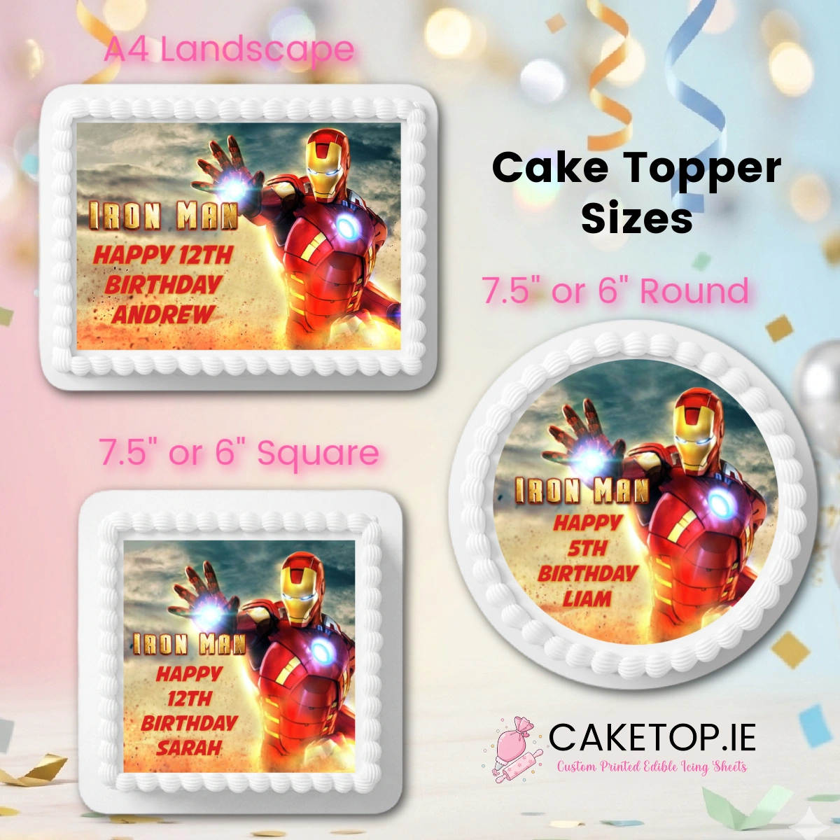 Iron Man Edible Cake Topper Iron Man Edible Cake Topper