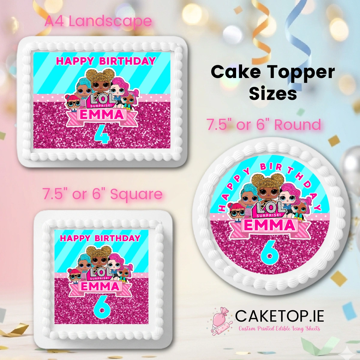 LOL Edible Cake Topper LOL Edible Cake Topper