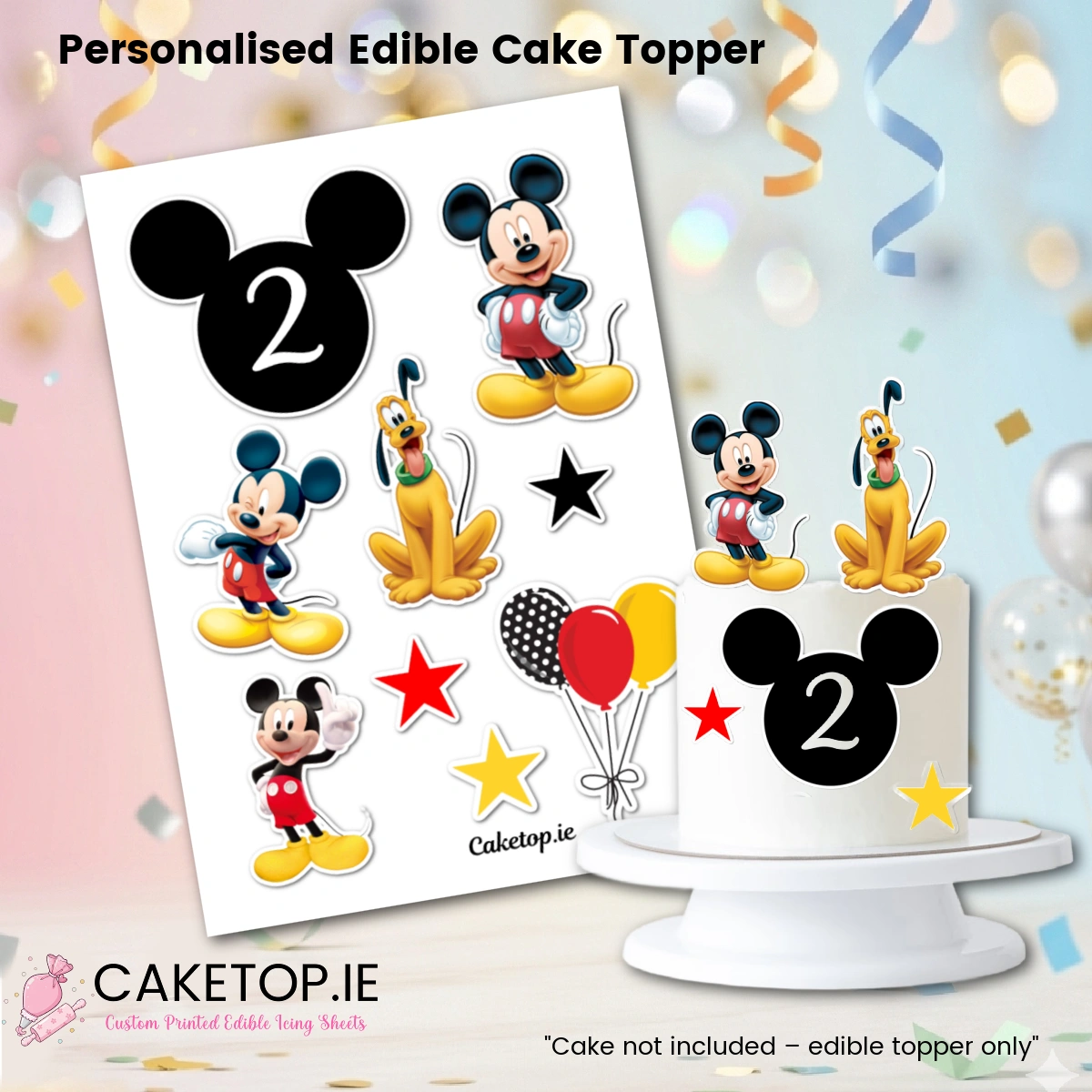 Mickey Mouse Edible Cutout Topper Mickey Mouse Edible Cutout Topper