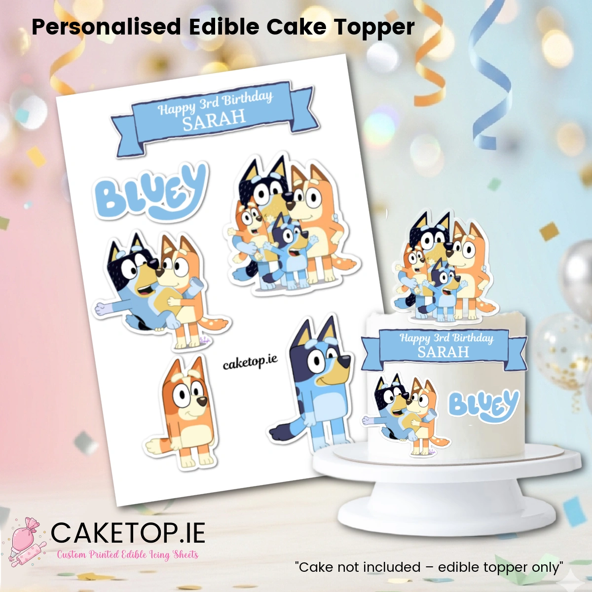 Bluey Edible Cake Cutout Bluey Edible Cake Cutout