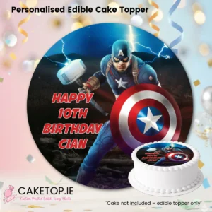 Home Captain America Edible Cake Topper