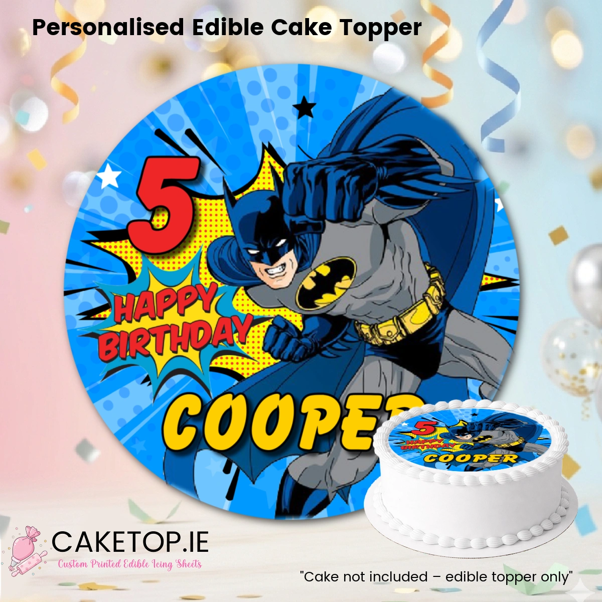 Superheros Edible Cake Topper Superheros Edible Cake Topper