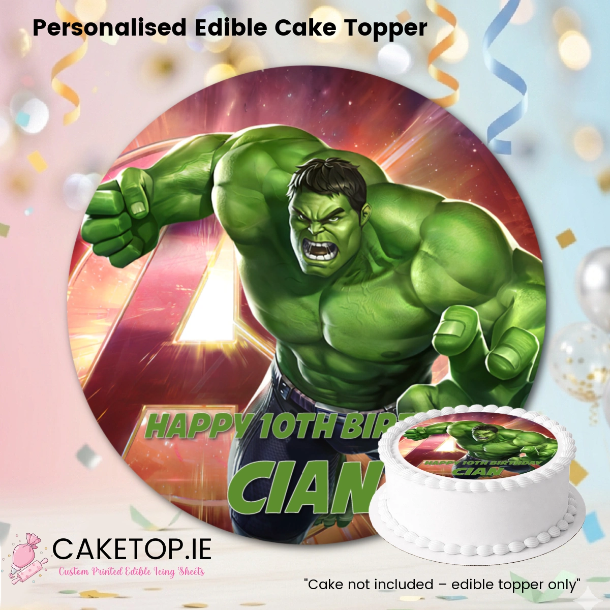 Hulk Edible Cake Topper Hulk Edible Cake Topper