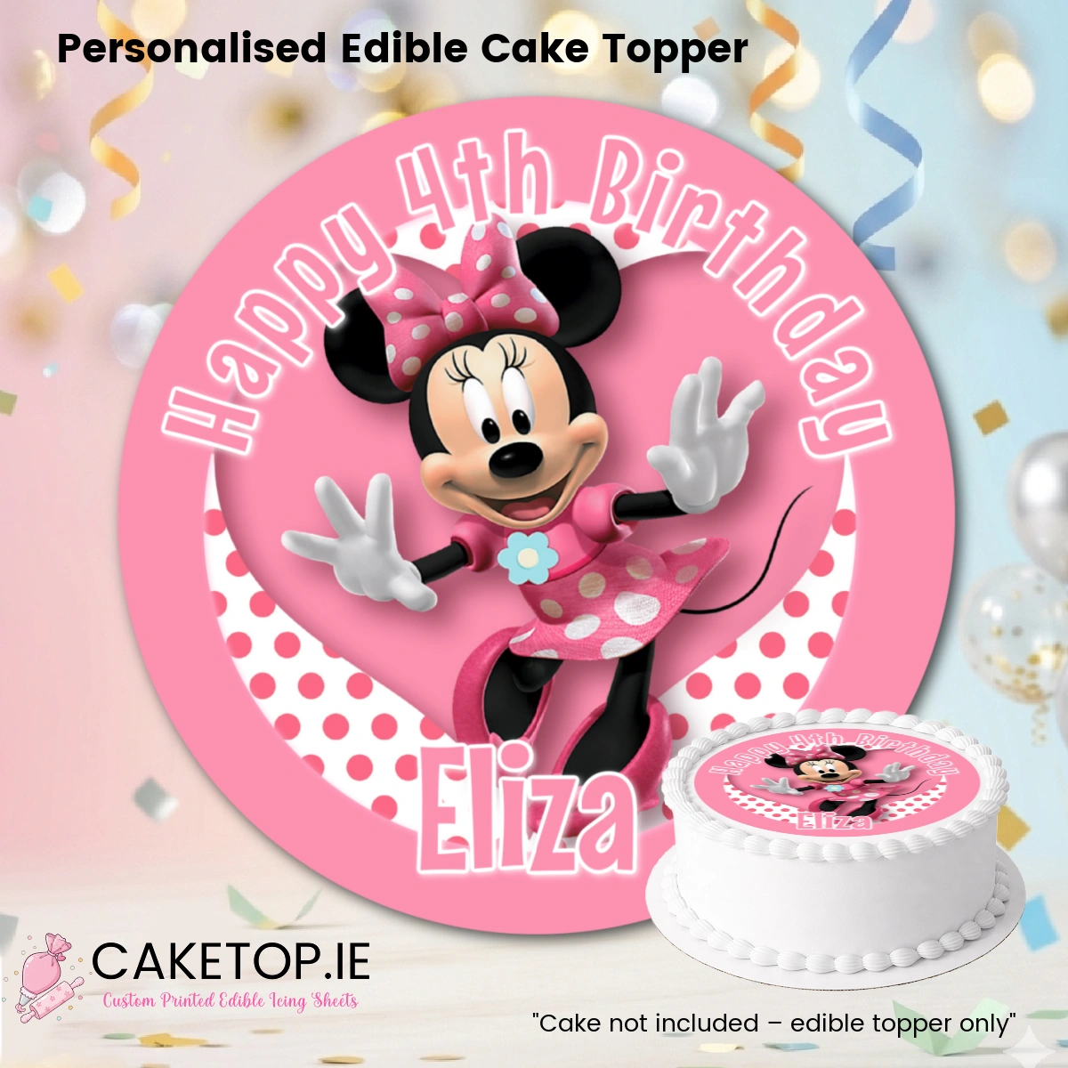 Minnie Mouse Edible Cake Topper Minnie Mouse Edible Cake Topper