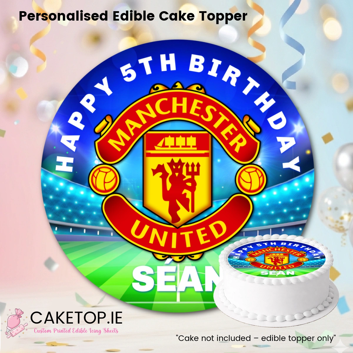 Man united Edible Cake Topper Man united Edible Cake Topper