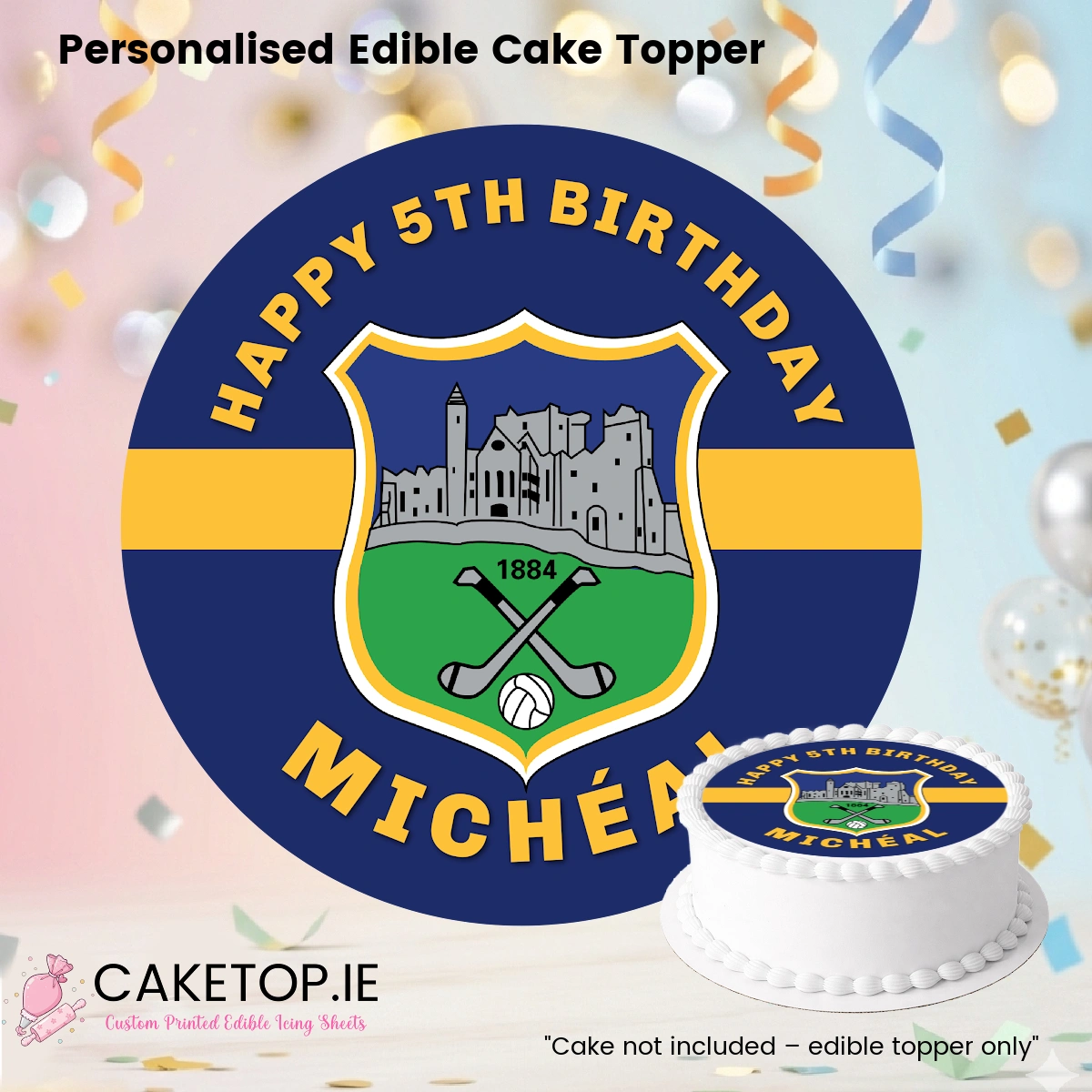 Tipperary GAA Edible Cake Topper Tipperary GAA Edible Cake Topper