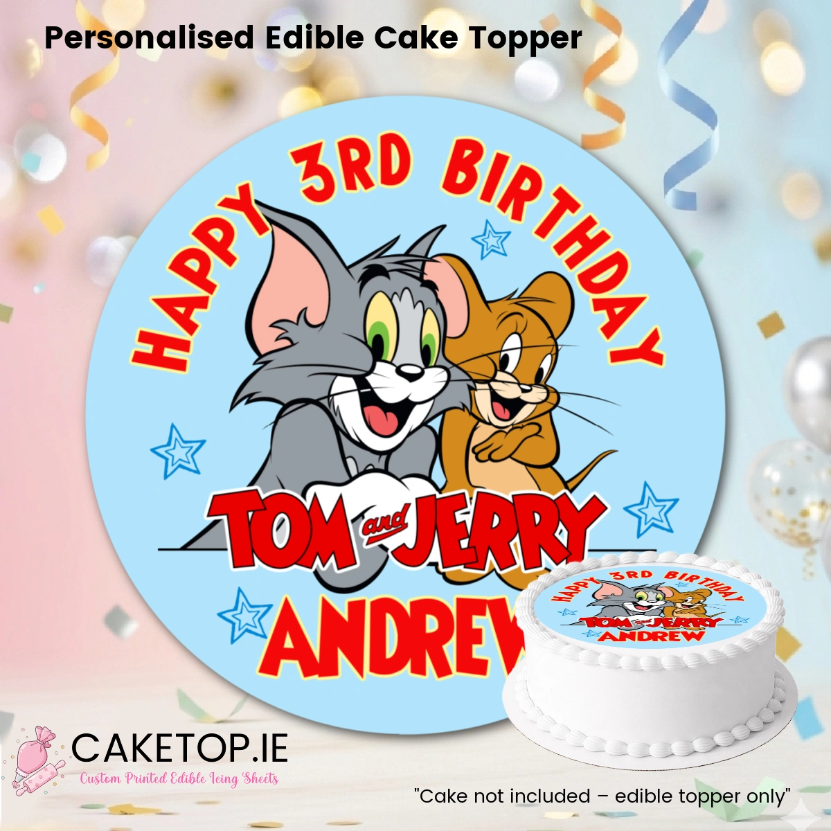 Tom & Jerry Edible Cake Topper Tom & Jerry Edible Cake Topper