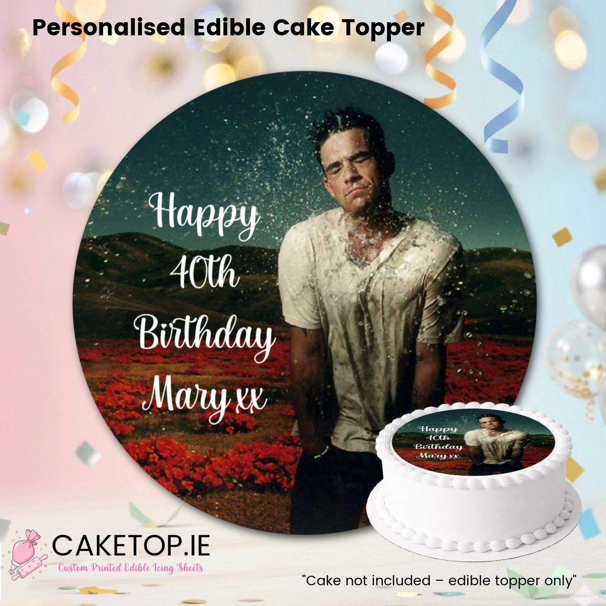 Robbie Williams Edible Cake Topper Robbie Williams Edible Cake Topper