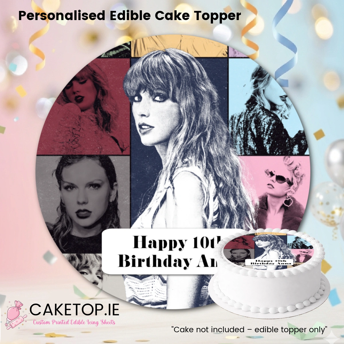 Taylor Swift Edible Cake Topper Taylor Swift Edible Cake Topper