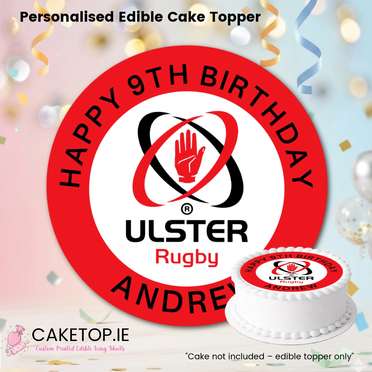 Rugby Edible Cake Topper Rugby Edible Cake Topper