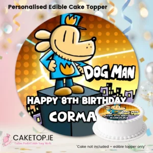 Dog Man Edible Cake Topper