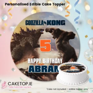 Godzilla vs Kong Edible Cake Topper