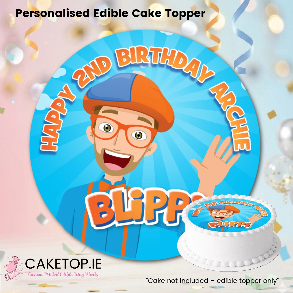 Blippi Edible Cake Toppers Blippi Edible Cake Toppers