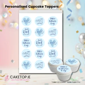 Fathers Day Edible cupcake toppers