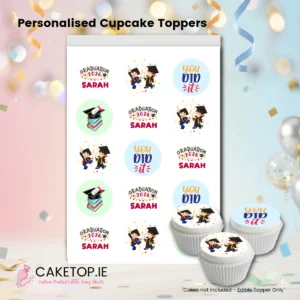 Graduation Edible Cupcake Toppers