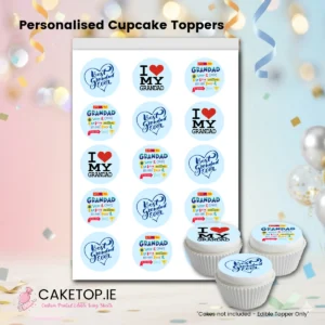 Grandad Edible Cupcake Toppers
